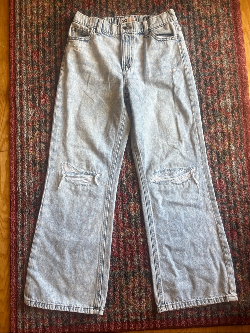 SO Light Wash Distressed Kids Jeans